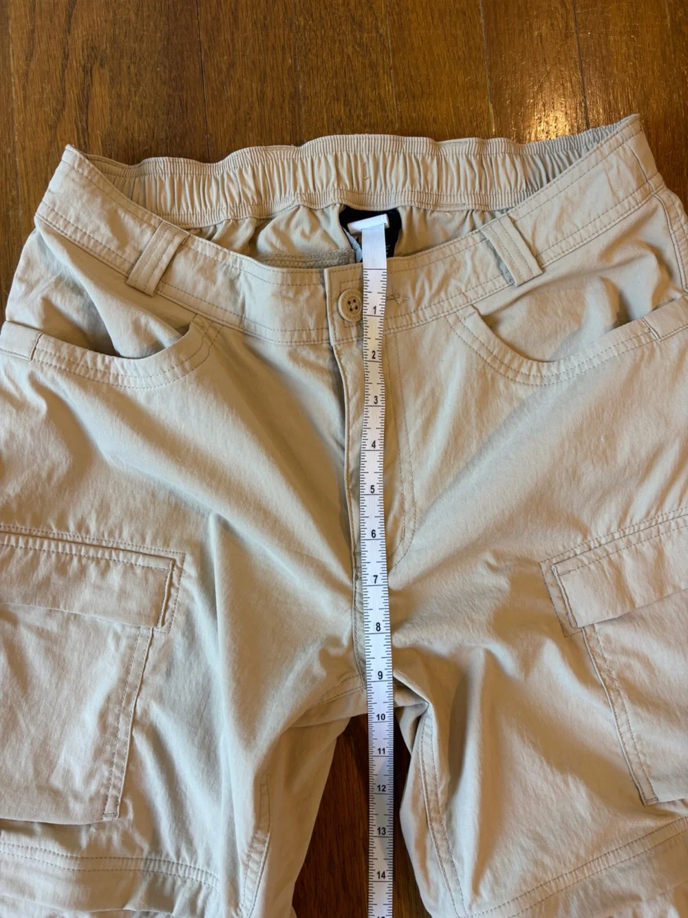 REI Khaki Convertible Cargo Pants with Zip-Off Legs